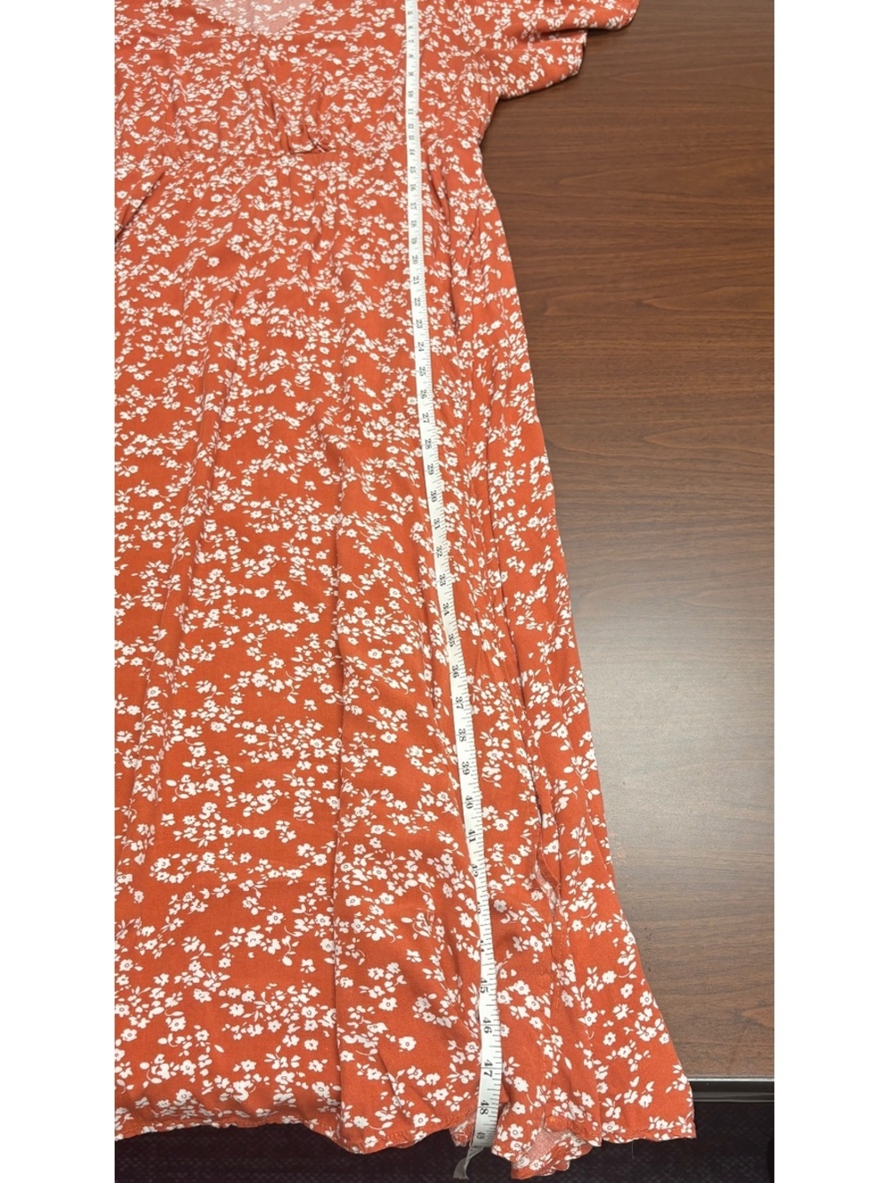 Bloomchic Rust Floral Midi Dress Size US 14-16 - Picture 10 of 11
